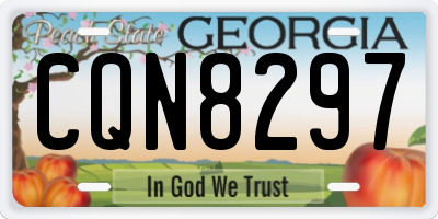 GA license plate CQN8297