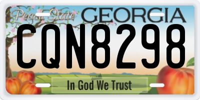 GA license plate CQN8298