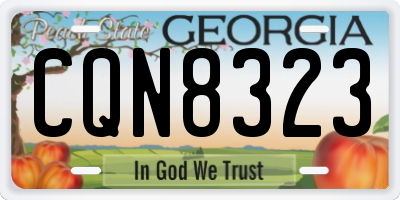 GA license plate CQN8323