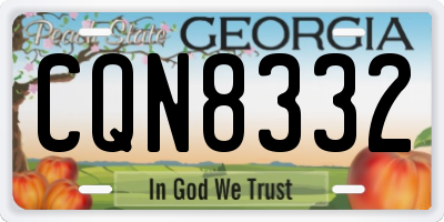 GA license plate CQN8332