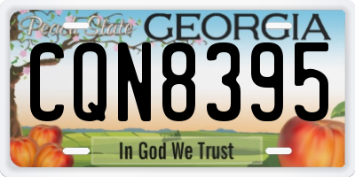 GA license plate CQN8395