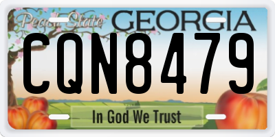 GA license plate CQN8479
