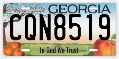 GA license plate CQN8519