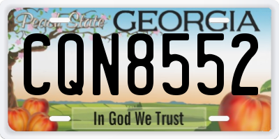 GA license plate CQN8552