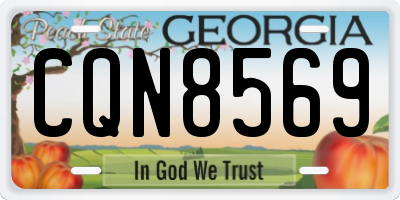 GA license plate CQN8569
