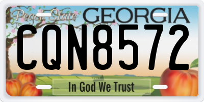 GA license plate CQN8572
