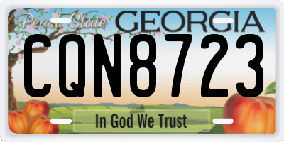 GA license plate CQN8723