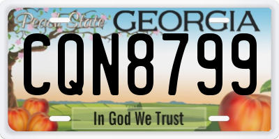 GA license plate CQN8799