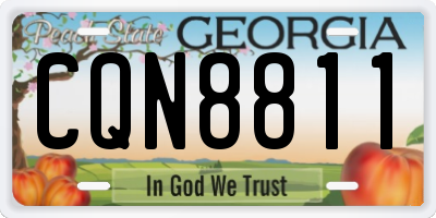 GA license plate CQN8811