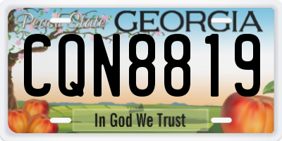 GA license plate CQN8819