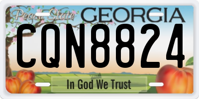 GA license plate CQN8824
