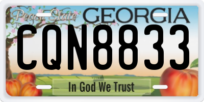 GA license plate CQN8833
