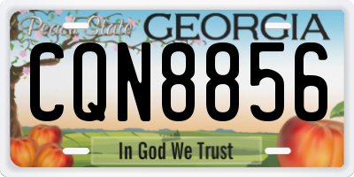 GA license plate CQN8856