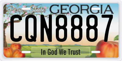 GA license plate CQN8887