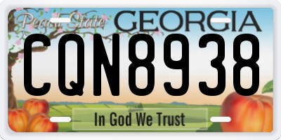 GA license plate CQN8938