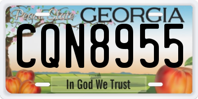 GA license plate CQN8955