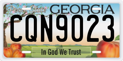 GA license plate CQN9023