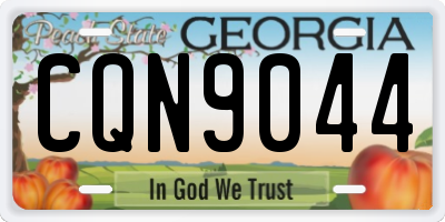GA license plate CQN9044