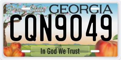 GA license plate CQN9049