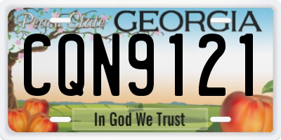 GA license plate CQN9121