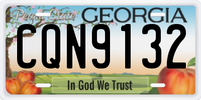 GA license plate CQN9132