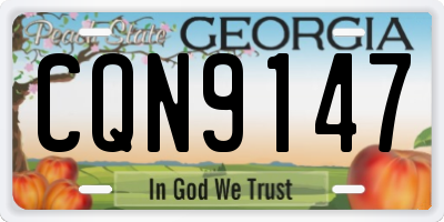 GA license plate CQN9147