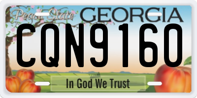 GA license plate CQN9160