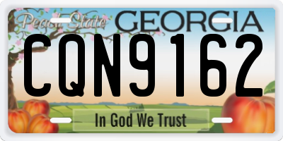 GA license plate CQN9162
