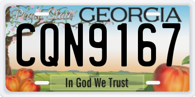 GA license plate CQN9167