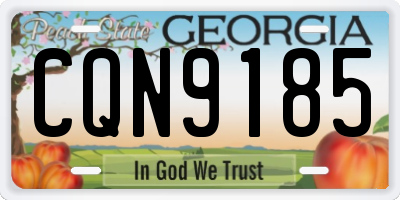 GA license plate CQN9185