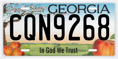 GA license plate CQN9268