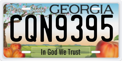 GA license plate CQN9395