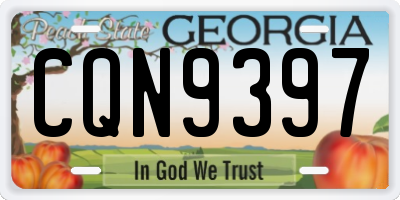 GA license plate CQN9397