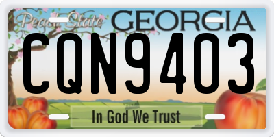 GA license plate CQN9403