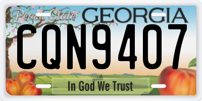 GA license plate CQN9407