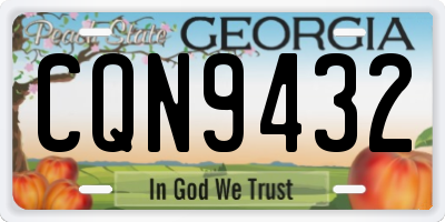 GA license plate CQN9432
