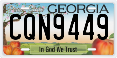 GA license plate CQN9449