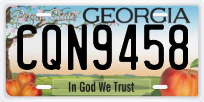GA license plate CQN9458