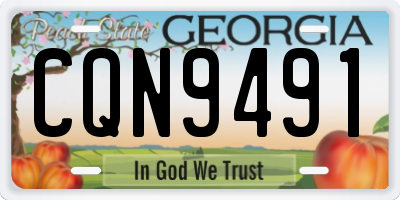 GA license plate CQN9491