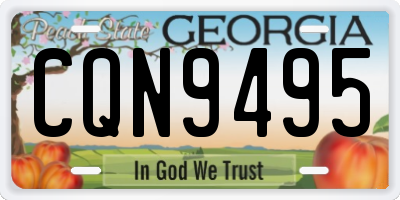 GA license plate CQN9495