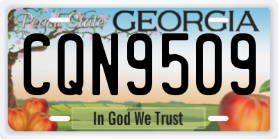 GA license plate CQN9509