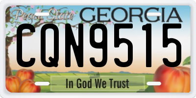 GA license plate CQN9515