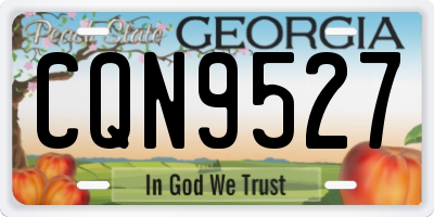 GA license plate CQN9527
