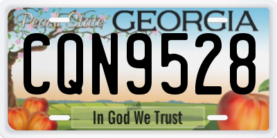 GA license plate CQN9528