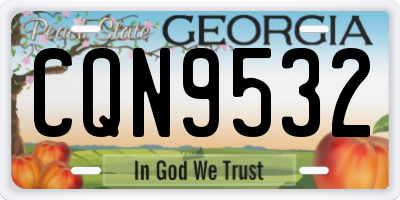 GA license plate CQN9532