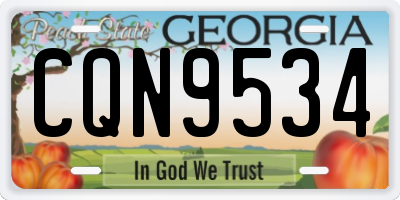 GA license plate CQN9534