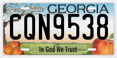 GA license plate CQN9538