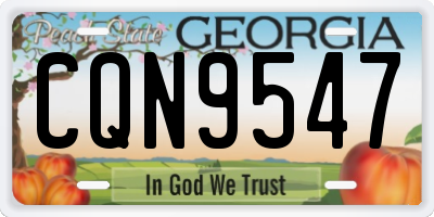 GA license plate CQN9547