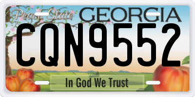 GA license plate CQN9552