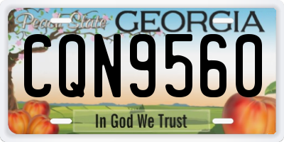 GA license plate CQN9560
